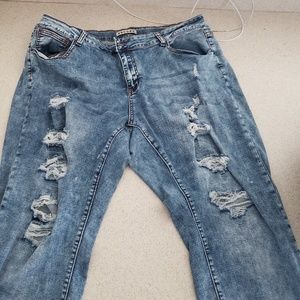 Distressed Denim Pants